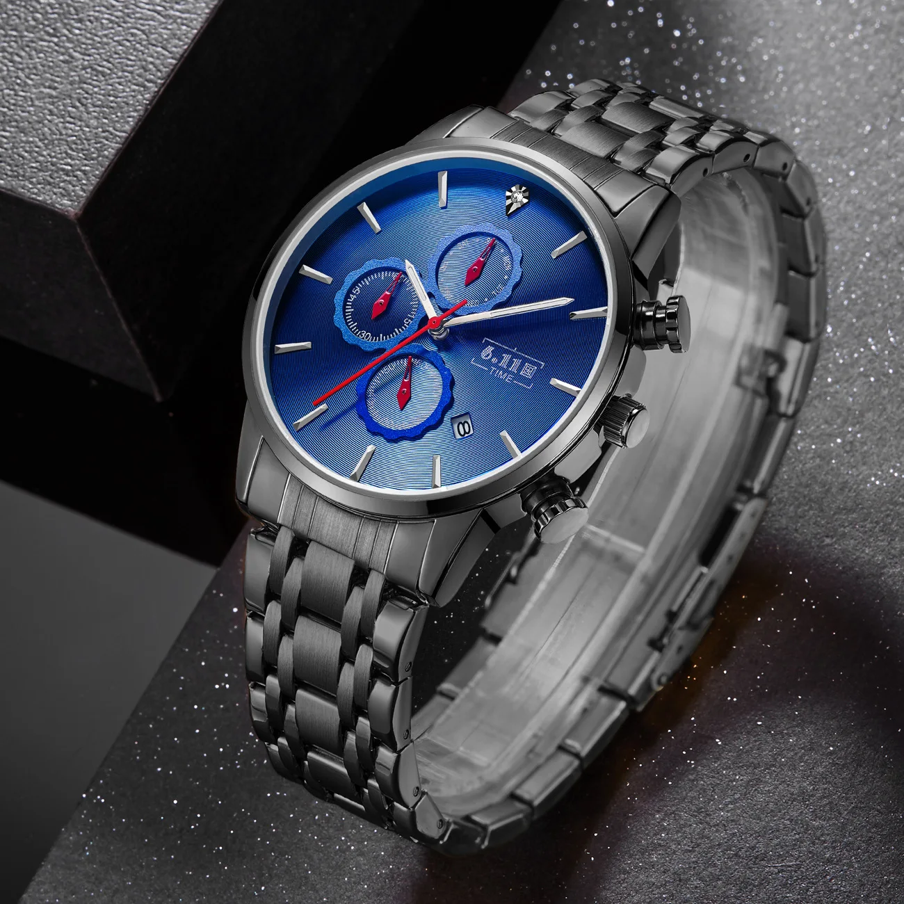 Брендовые мужские часы из нержавеющей стали Кварцевые наручные Военные