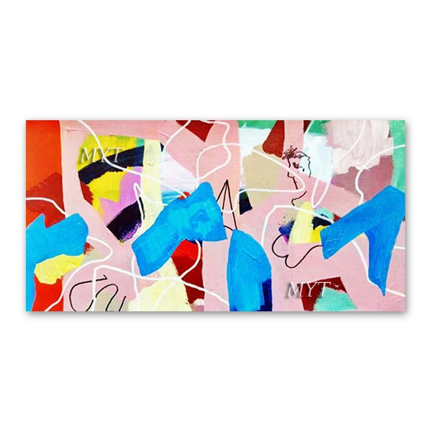 

No Framed Hand Painted New Colorful 100% Abstract Oil Painting On Canvas Wall Art Wall Picture For Home Decor for Women Men Ki