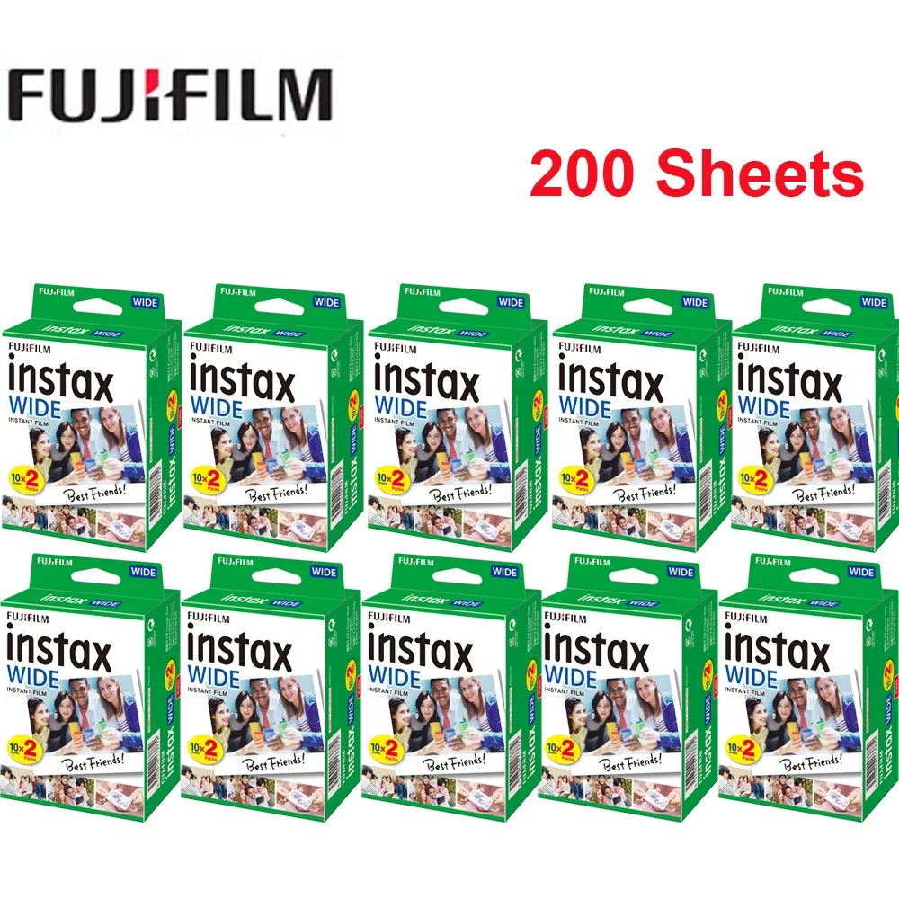 Бумага для мгновенной печати Fujifilm 86*108 мм/3 4*200 дюйма 20 листов пленка Instax WIDE300