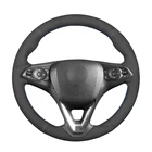 Оплетка на руль для Opel Astra K, Corsa E, Crossland X, Insignia CT B, Karl Zafira 2014, 2015, 2016, 2017-2020, черная замшевая