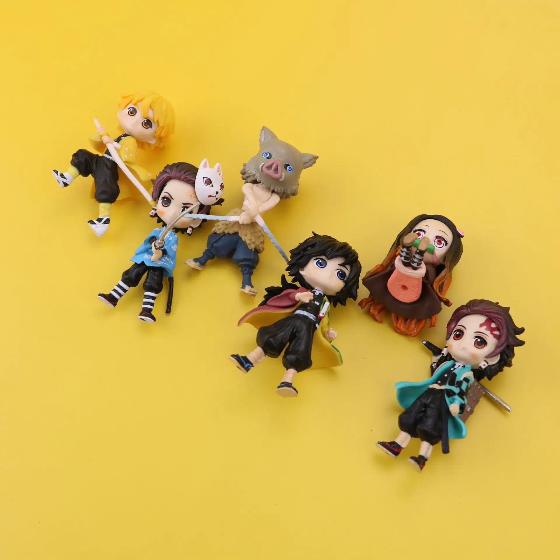 

6pcs/lot Kimetsu no Yaiba Figure Demon Slayer Anime Toy Action Figures Kamado Tanjirou Nezuko Hashibira Inosuke Agatsuma Zenitsu
