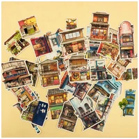 28pcsset retro japanese style building sticker diy craft scrapbooking album junk journal happy planner decorative stickers