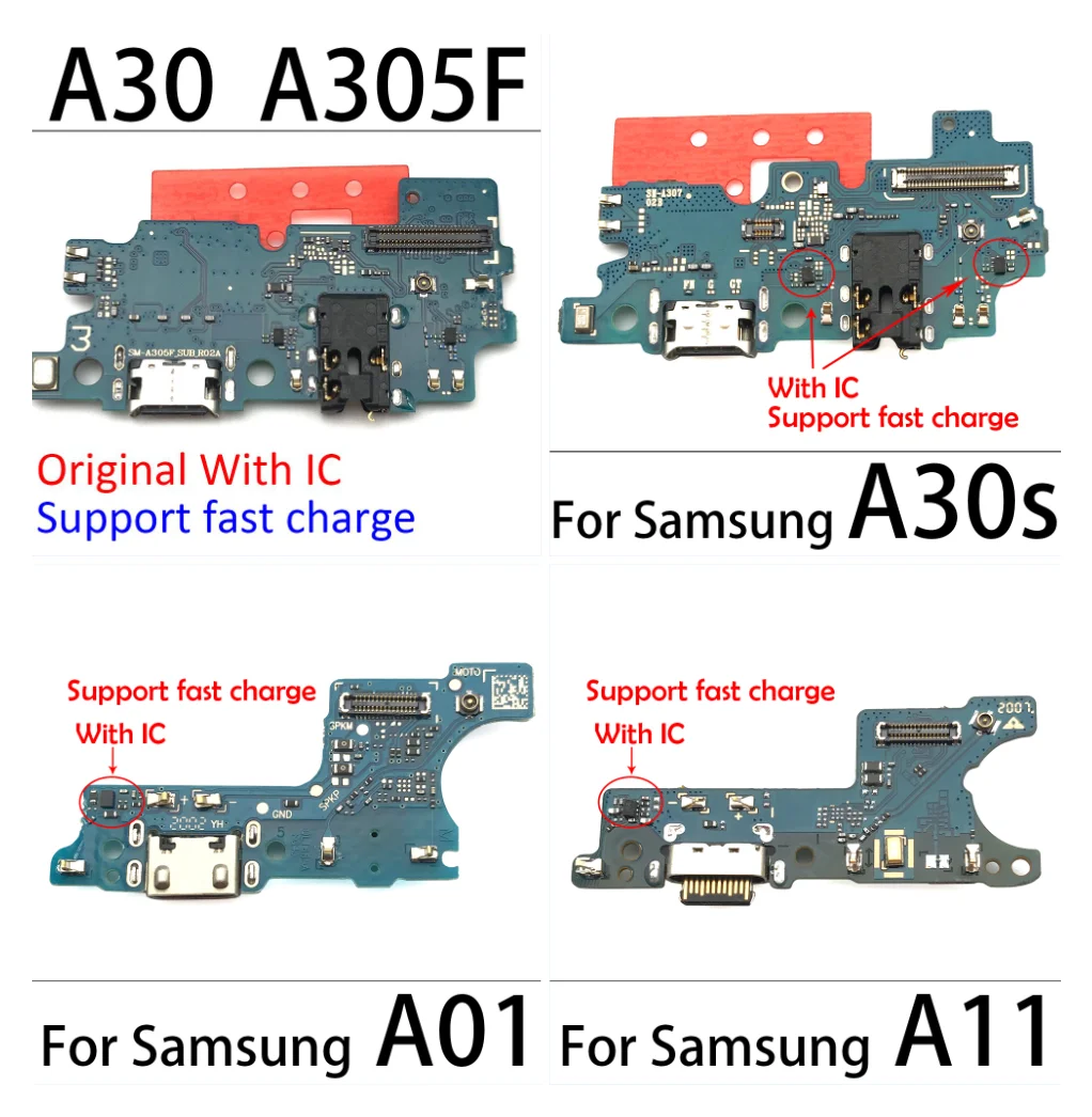 

50 шт. Новинка для Samsung A10 A20 A30 A40 A10S A20S A30S A01 A11 A12 USB-порт для зарядки Соединительная плата Часть гибкий кабель