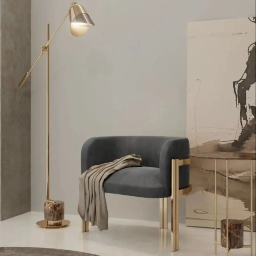 

Роскошный золотой стул из нержавеющей стали, бархатный мягкий стул для дома, отеля