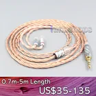 LN007200 посеребренный экранирующий коаксиальный кабель OCC для наушников Sennheiser IE8 IE8i IE80 IE80s металлический штырь