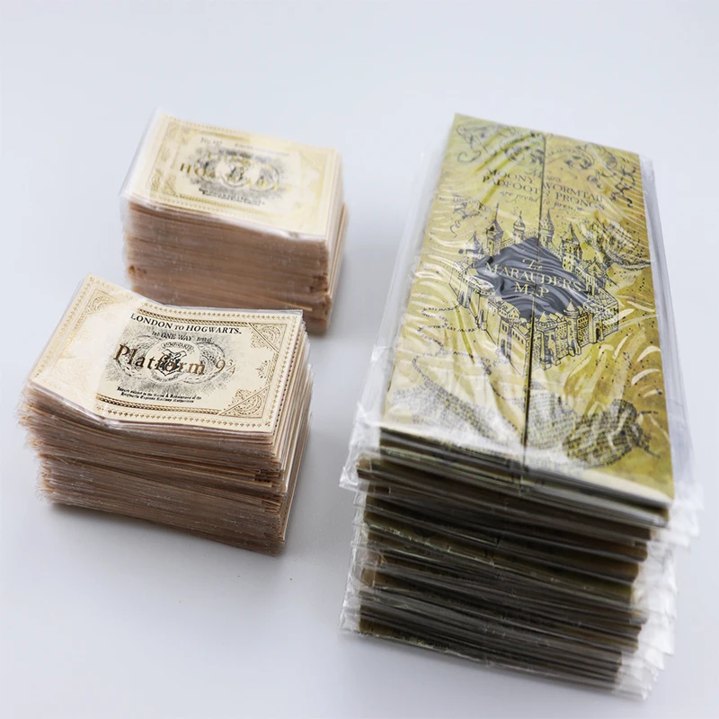 

5/10PCS The Marauder's Map Harries Magic School Ticket Figure Toy School Admission Letter Collection Kraft Paper Potters Gift