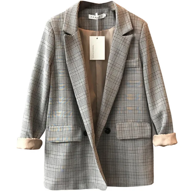 

retro blazer female loose leisure women coat