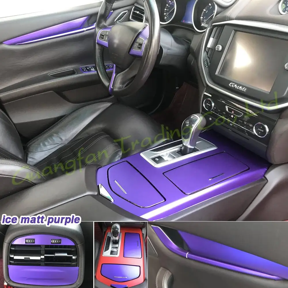 

3D/5D Carbon Fiber Car Interior Cover Console Color Stickers Decals Products Parts Accessories For Maserati Ghibli 2014-2021