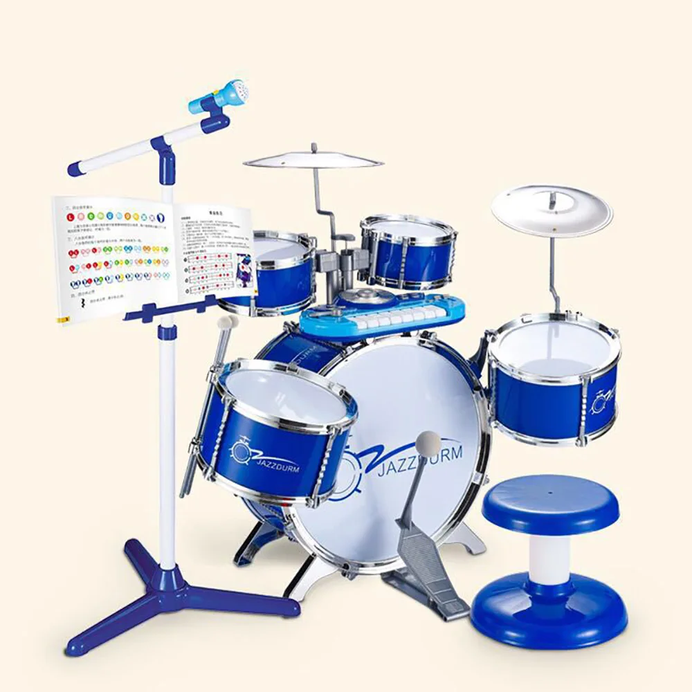 Детский джазовый барабан набор барабанов для детей музыкальный развивающий