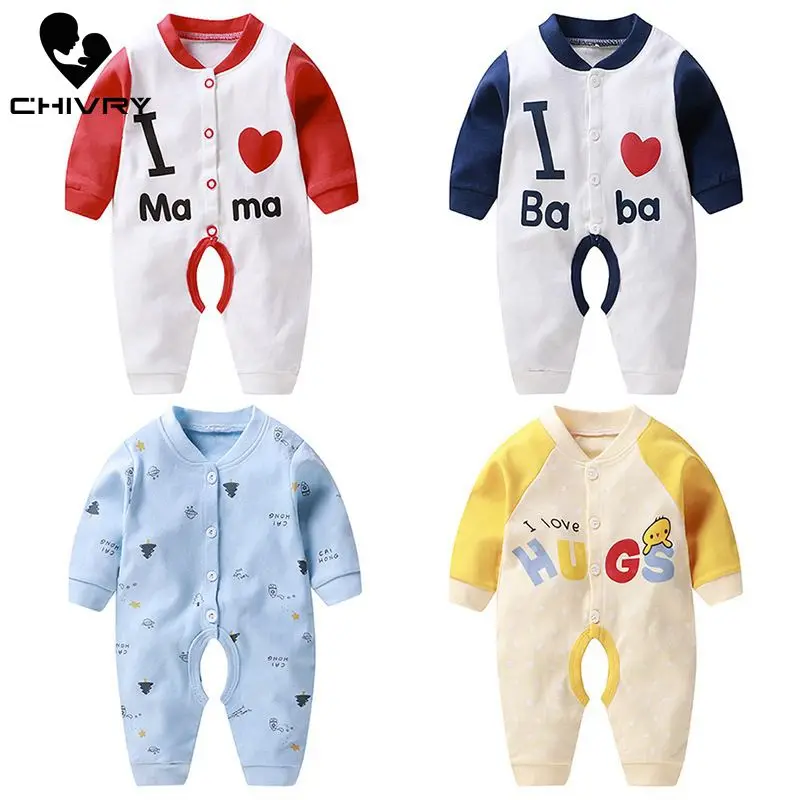 Детский комбинезон на пуговицах с длинным рукавом и V-образным вырезом | Мать