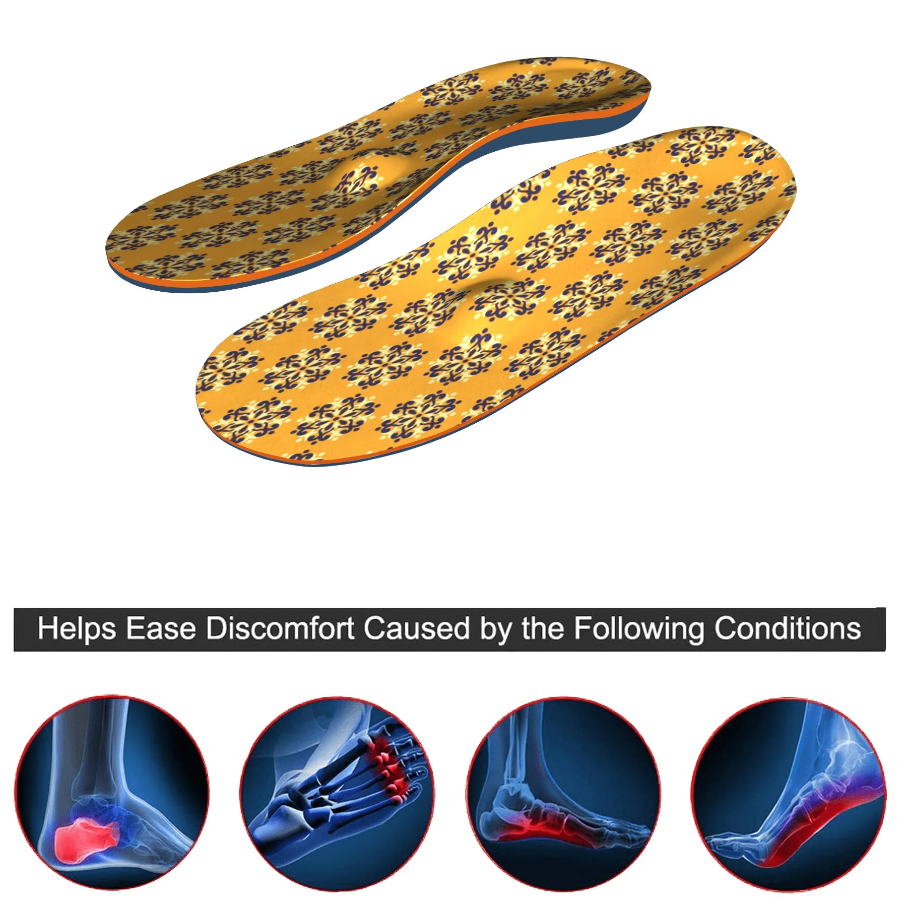 

Flat Feet Arch Metatarsal Support Orthopedic Anti-Slippery Insoles Women Heel Pain Plantar Fasciitis Orthotics Sneakers Inserts