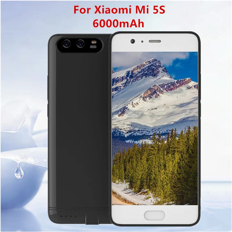 Тонкий зарядное устройство чехол для Xiaomi Mi 5S Power Bank 6000 мАч Внешний зарядный