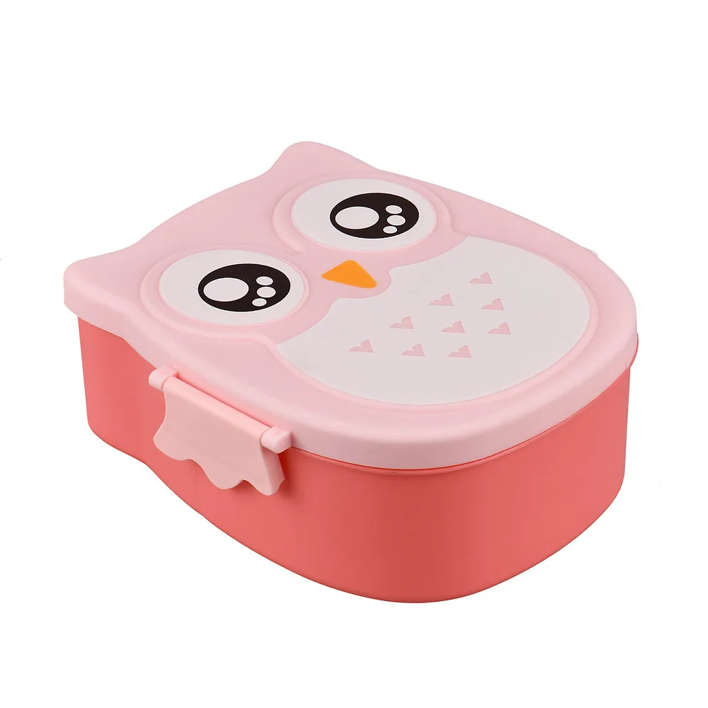 Сова ланч бокс контейнер для хранения еды портативный желтый Bento box Caja De Almuerzo Para Ni Os Bento герметичный ланч бокс маленький