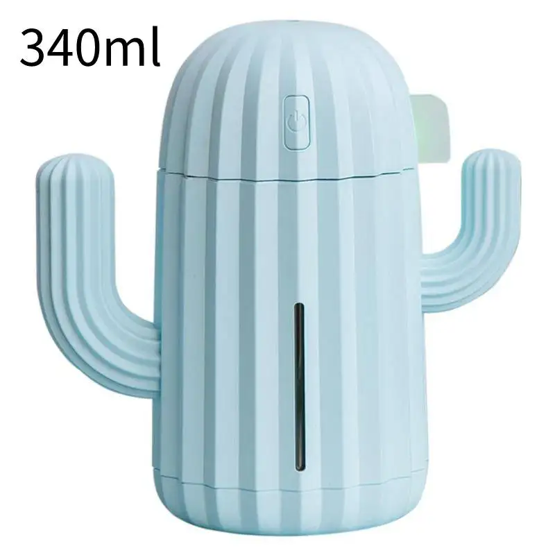 Sky Blue with Light 280 ml USB увлажнитель воздуха кактус сроки ароматерапия диффузор тумана, Fogger мини Арома диффузор с ночник для дома - Цвет: Sky Blue with Light
