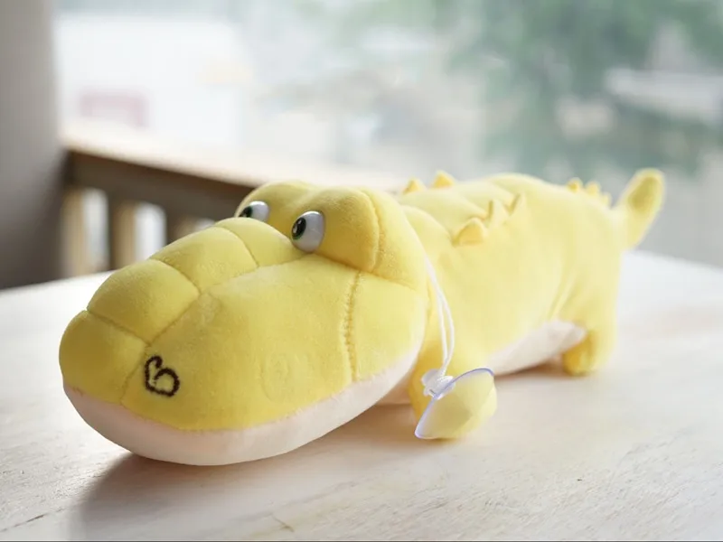 yellow Маленький крокодил Детская плюшевая игрушка для когтей машина крокодил чучела кукла праздничный подарок на свадьбу - Цвет: yellow