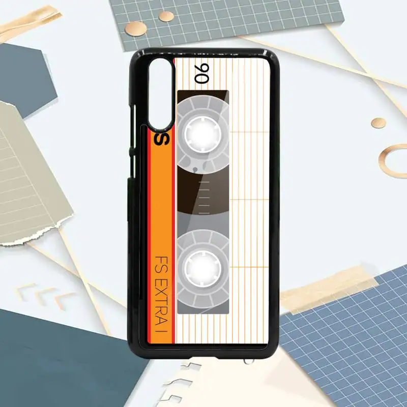 

Retro Cassette Tape pattern Phone Case PC For Samsung galaxy S note 8 9 20 10 e lite2019 plus pro ultra