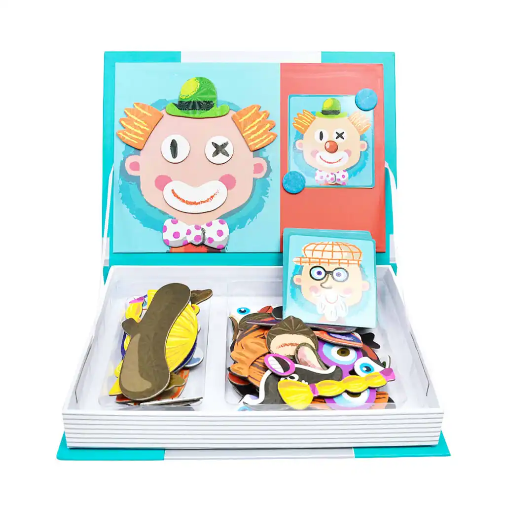 79 шт Магнитная книга Crazy Face игрушка, игрушечный набор детский подарок на день рождения