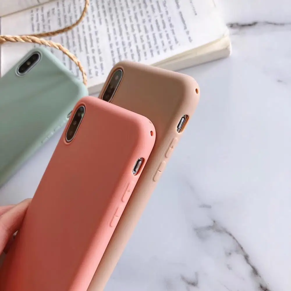 Чехол для телефона яркого цвета Apple iPhone X XR 11 Pro XS Max чехол 8 7 6S 6 милые мягкие