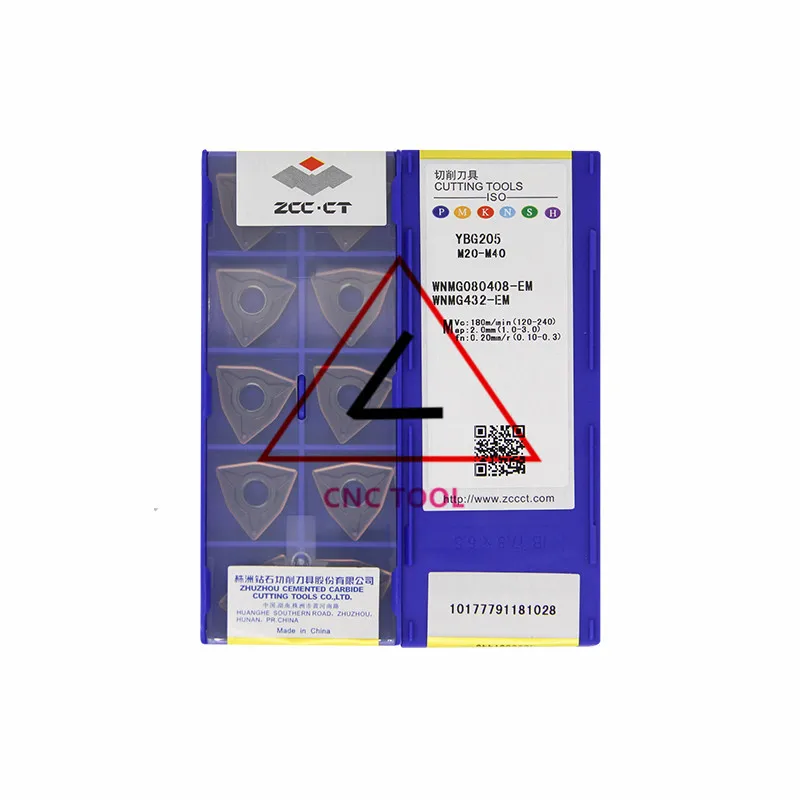 

WNMG080408-EM YBG205 10pcs Original CHINA ZCCCT Turning Inserts