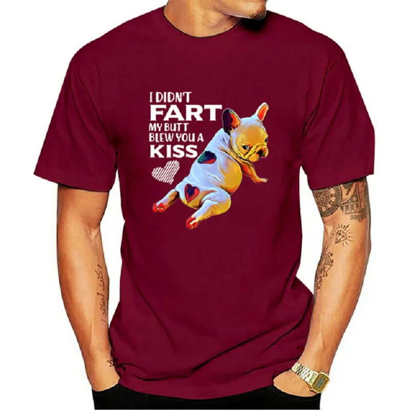 

Men's T-shirt 100% pure cotton High quality casual French dogfighting print Men's T-shirt casual knitting Men's T-shirt top over