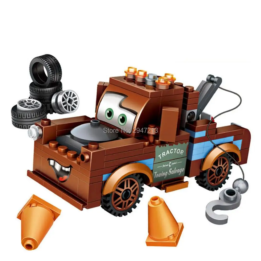 

hot Lepining technic vehicles Anime cartoon Sports car story jackson Ramirez trailer truck mini micro diamond blocks model toys
