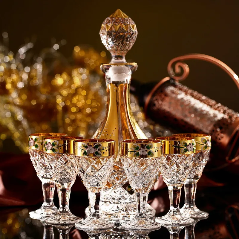 Барный винный набор с украшением в виде кристаллов Стекло виски флакона &amp 6 es