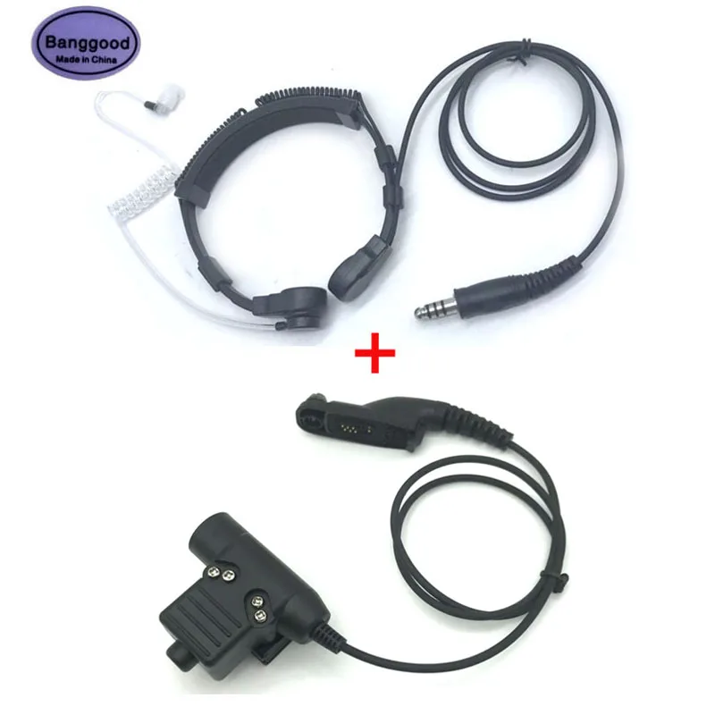 Гарнитура с воздушной трубкой и вибрационным микрофоном для Motorola XiR P8268 APX6000 DP3400