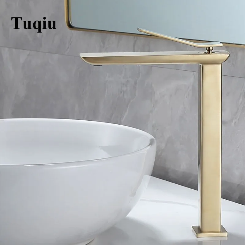 

New Basin Faucet Bathroom single lever hot and cold Brass water Mixer Tap brush gold chrome black Basin Water Sink Mixer crane