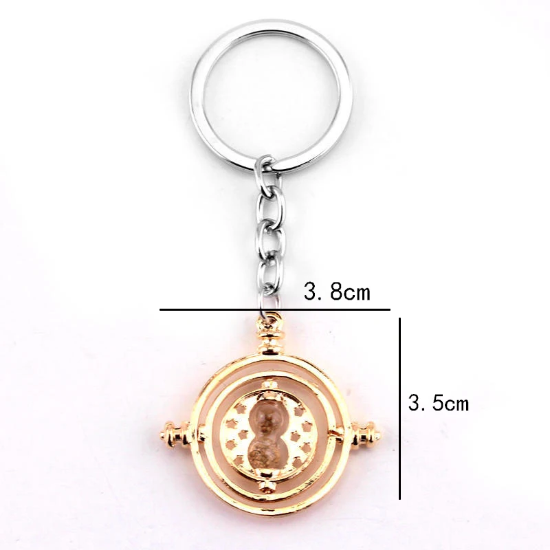 

ZXMJ Harried Time timer hourglass Keychain Keyring Potters astronomical Time Converter Magic School Key Ring Movie for Fans New