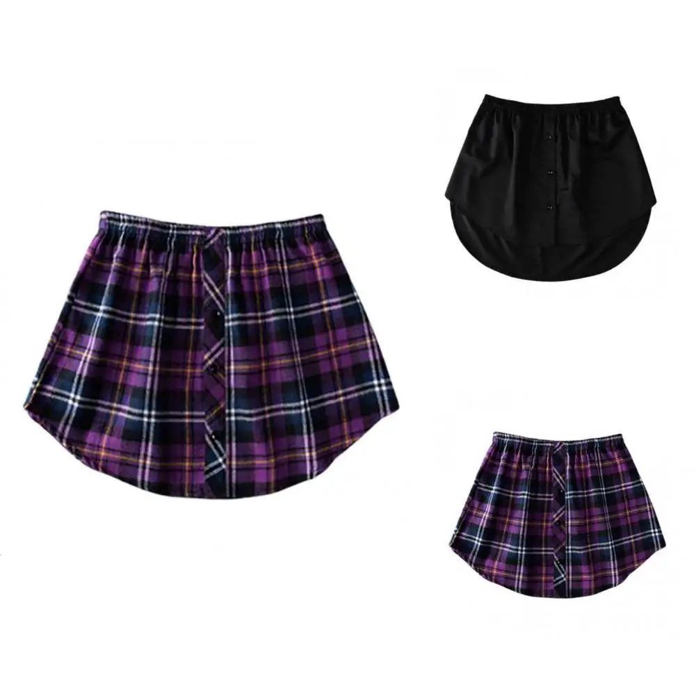 

Потрясающая Летняя юбка с эластичным поясом, накладная юбка-рубашка, мягкая накладная верхняя юбка для школы, накладная верхняя юбка