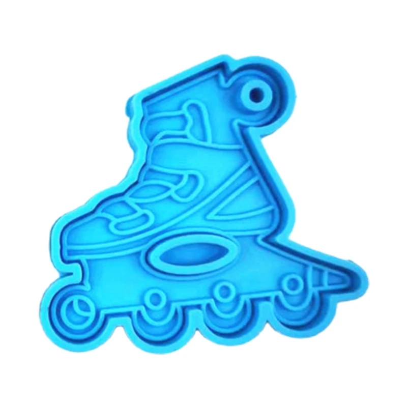 

Roller Skates Skateboard Shaped Keychain Epoxy Resin Mold Key Chain Pendants Silicone Mould DIY Crafts Jewelry Casting