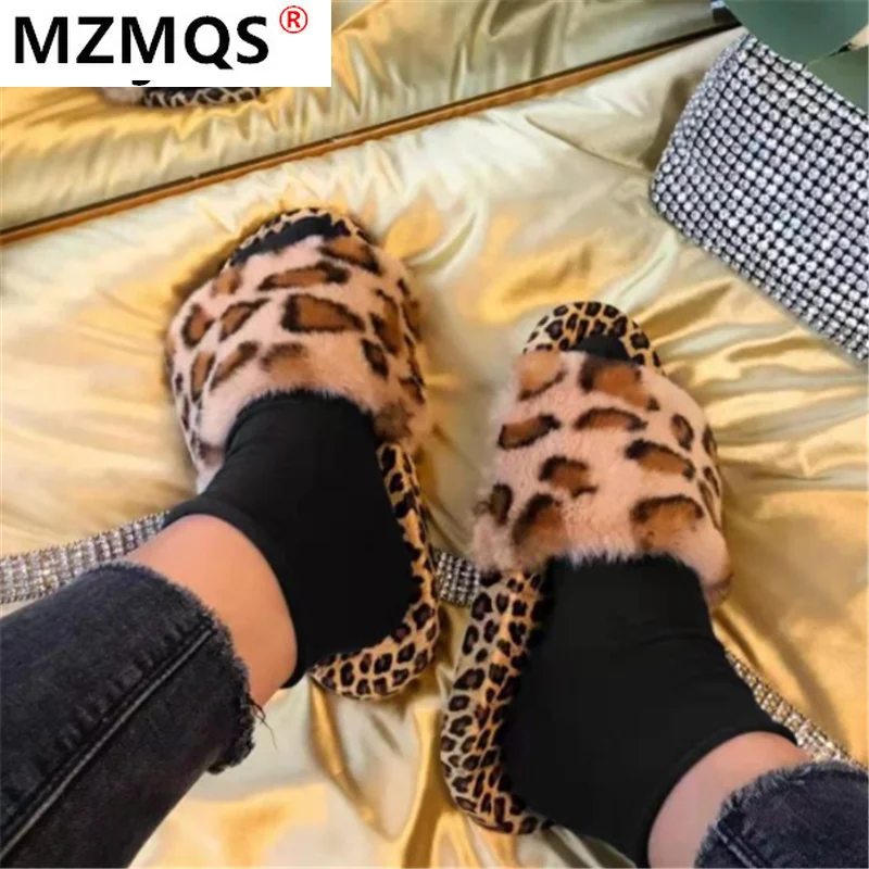 

2021 Summer Outdoor Flat-bottomed Non-slip Women Sandals Fashion Leopard Women Comfortable Casual Open Toe Slipper Zapatos Mujer