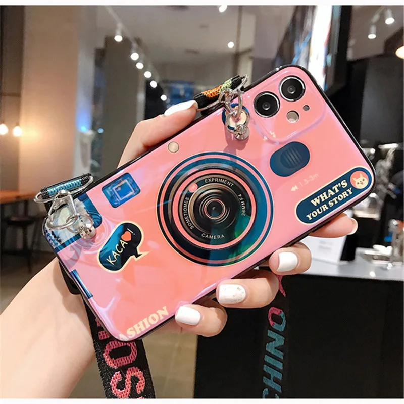 Чехол для телефона в стиле ретро с ремешком на запястье|Бамперы| |