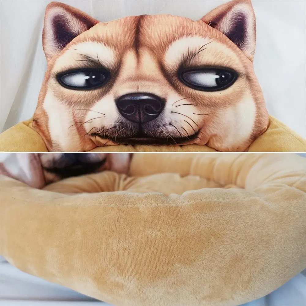 

Warm-Keeping Cartoon Pet Bed Soft Comfortable Cat Cushion Kennel Lovely Dog House