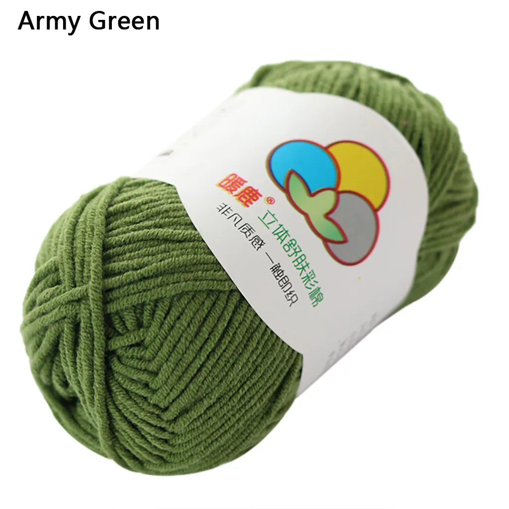 High quality 50g 5 layers soft cotton Natural milk fiber hand knitted baby knitting yarn Crochet for crafts | Дом и сад