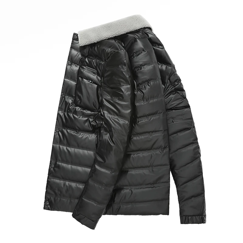 Down jacket for men winter new fashion brand work jacket warm 90% white duck down  classic  trend men's clothing