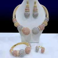 missvikki luxury nigerian dubai jewelry sets for women full shiny cubic zircon bridal wedding engagement jewelry sets 2022