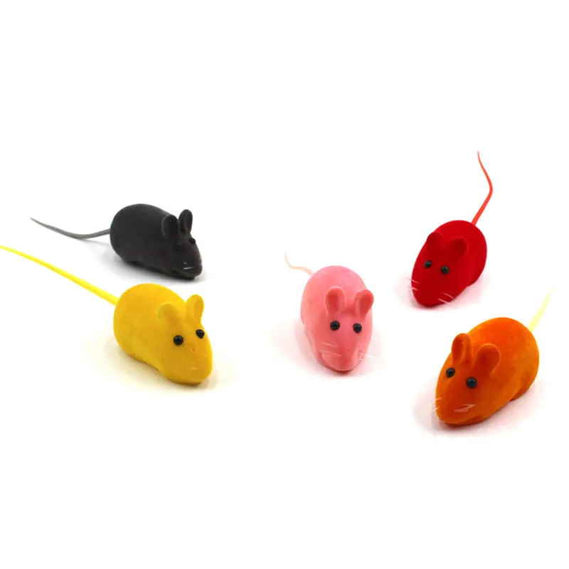 Игрушка для домашних животных кошки накладная мышь красочная мягкая забавная