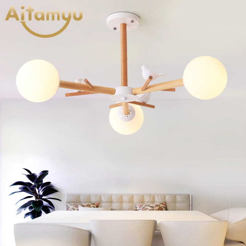 Современный светодиодный светильник деревянная люстра лофт новинка светильники