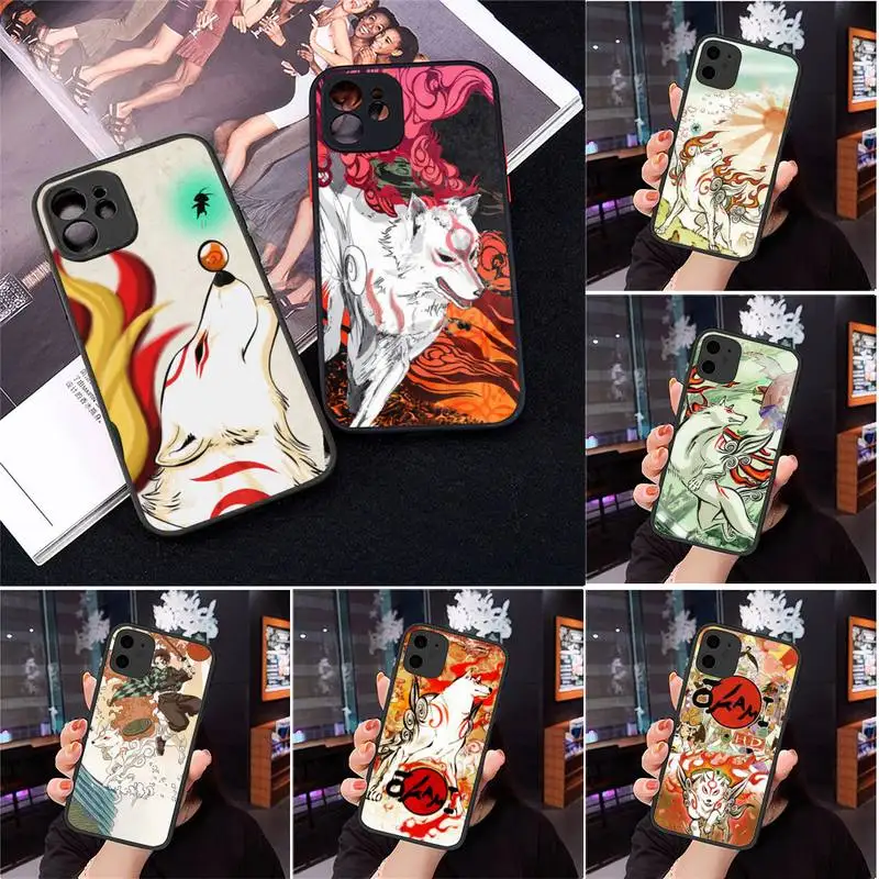 

Anime Okami Phone Case For iPhone 13 12 11 Mini Pro XR XS Max 7 8 Plus X Matte transparent Back Cover