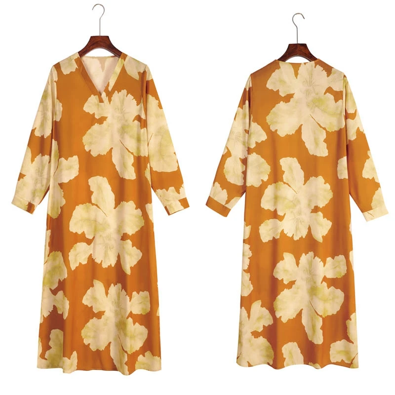 Элегантное зеленое Цветочное платье классическое пляжное с длинным рукавом и