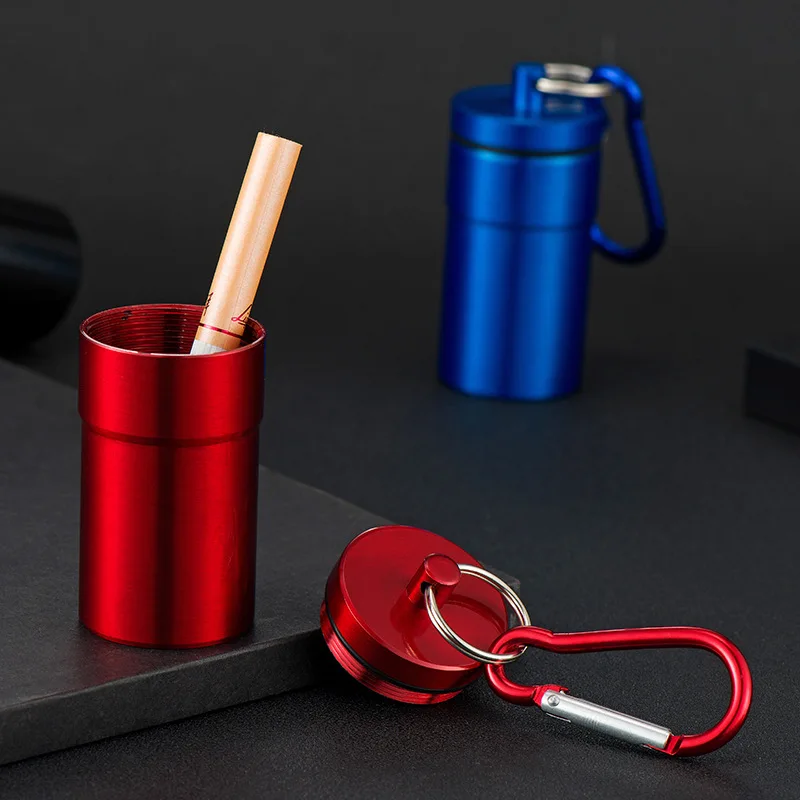 

Portable Ashtray Keychain Outdoor Carabiner Mini Ashtray Cigarette Cigarette Box Metal Alloy Cigar Mountaineering Enthusiasts