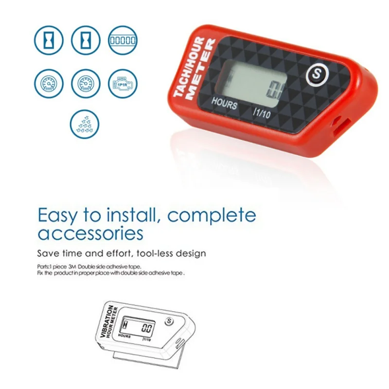 Цифровой тахометр счетчик часов для подвесного мотора газонокосилки мотокросса