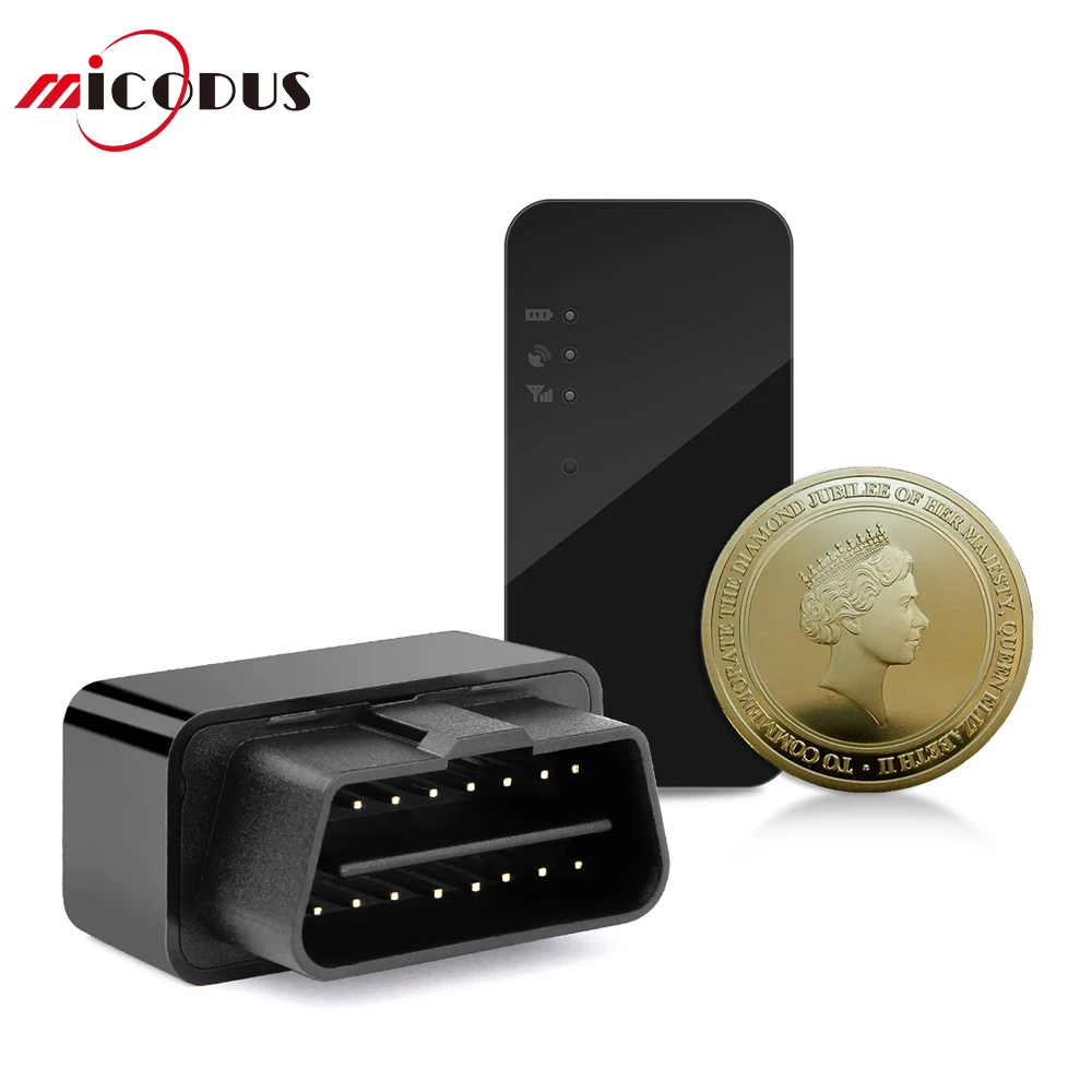 Автомобильный мини трекер OBD Plug Play GPS портативный с бесплатной