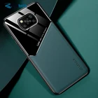 Чехол для Xiaomi Poco X3 Pro, из искусственной кожи, противоударный, с мягкой рамкой