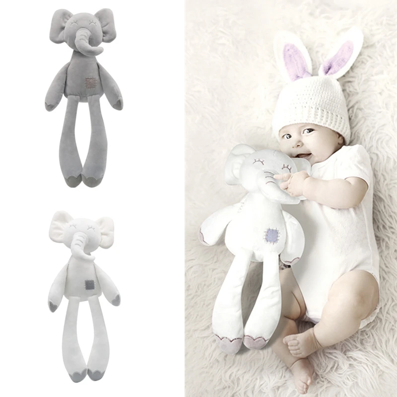 

0-12 months Elephant Toy infant animal ring toy sleeping lovely rabbit bear rabbit bed stroller Plush Doll Stroller