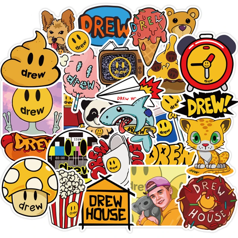 

10/30/50PCS Singer Justin Bieber Waterproof Stationery Pvc Sticker Skateboard Suitcase Guitar Luggage For Kid Toy DIY Sticker