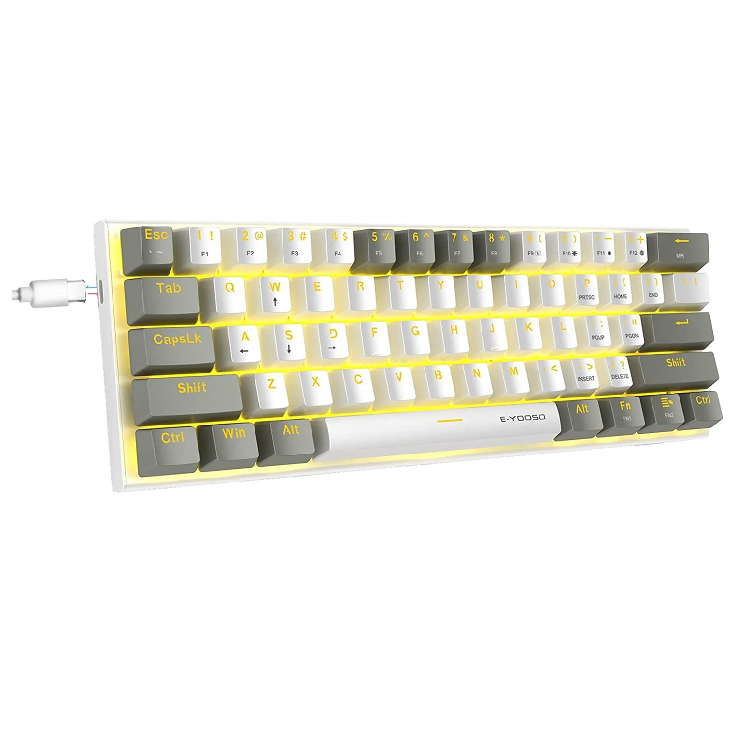 60% Mechanical Keyboard Gaming Keyboard Blue Switches Solid Color Backlit Small Compact Keyboard Percent Gaming Keyboard Gamer