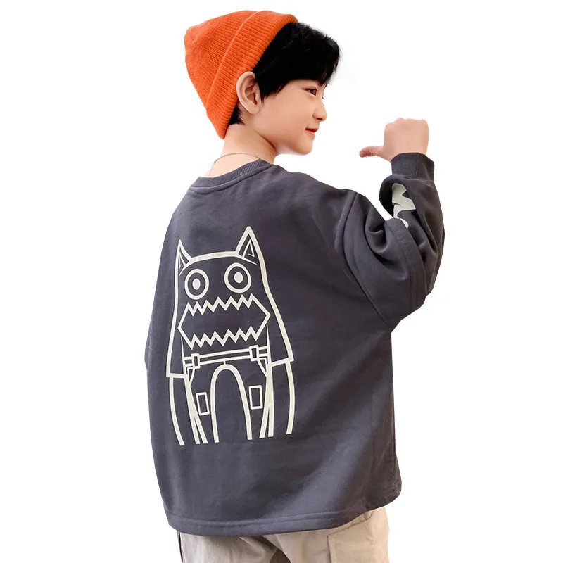 

Kids Boys cartoon hoodie sweater new spring and autumn long-sleeved shirt shirt 5-12 years old