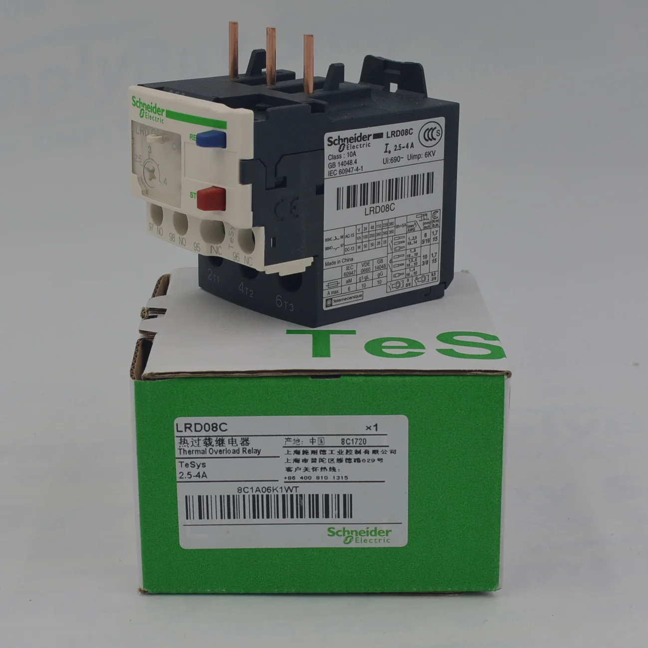 

Thermal overload relays for TeSys D contactors LRD08C